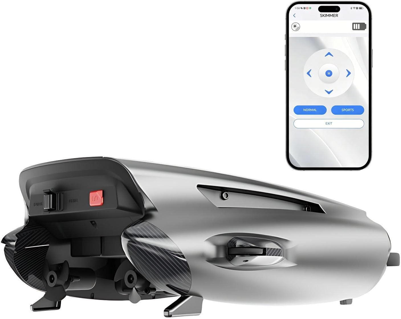 Solar Pool Skimmer Robot for 24/7 Continuous Cleaning, Automatic Surface Debris Collector for Leaves and Pollen, Smart Radar Avoidance, 28H Battery Life, No Cords