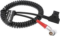 Vista 6 de Alvin's Cables RED Komodo-X Cable de alimentación para RED DSMC2 Epic Scarlet D-Tap a 6 pines hembra ángulo recto cable para DJI Ronin 4D 1M/39.4