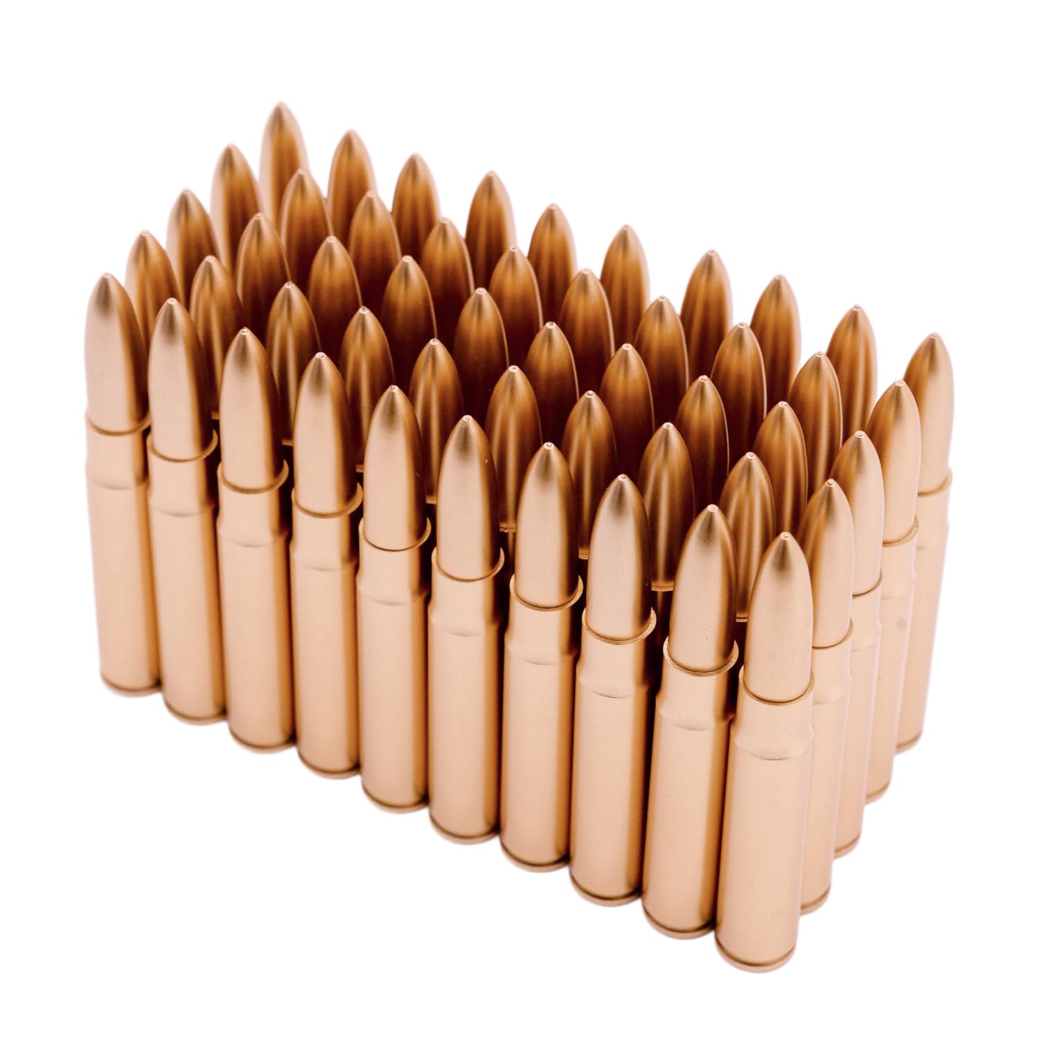LuciPaw 50 Pcs Bullet Pens – Plastic Metallic-Look Novelty Ballpoint Pens for Military Fans, Party Favors, Office Gifts, Tactical Desk Display, Collectible Souvenir for Event (50)