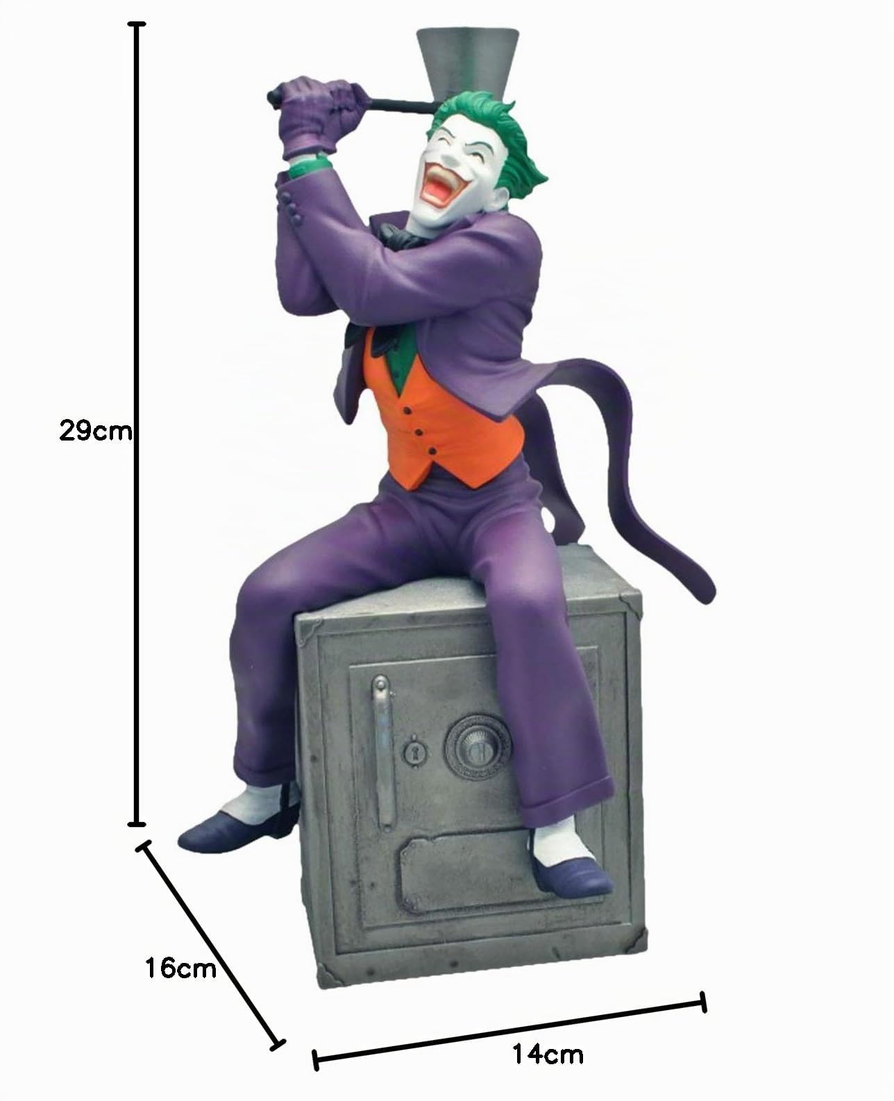 PLASTOY Salvadanaio da collezione The Joker su Coffre-Fort, motivo: DC