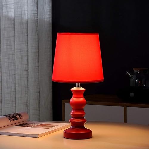 Miniatura 4 de ZHYH Big Red Table Lamp Bedroom Bedside Lamp Nordic Girl Festive Wedding Female Dowry Lamp Wedding Room Lamp