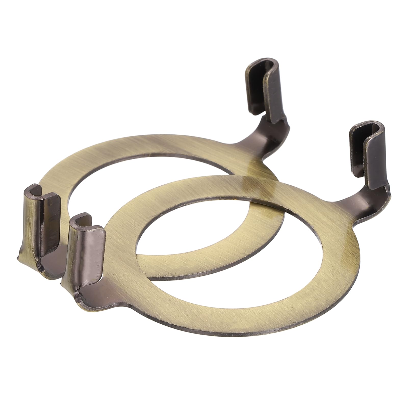 PATIKIL 2 PCS E27 Lamp Harp Saddle Base, 1.7" (42mm) Lamp Harp Holder Base Non-Slip UNO Collar Adapter Replacement Steel Lampshade Accessories for E27 Threaded Light Socket, Bronze