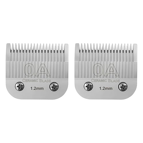 Miniatura 6 de Juego de 4 cuchillas de cerámica de repuesto desmontables profesionales, longitud de corte de 0.157 in a 0.512 in, compatible con Andis AGC, BDC,