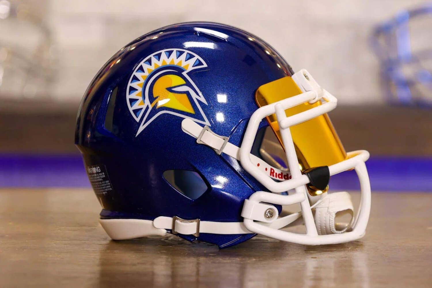 San Jose State Collectible Speed Mini Helmet - GG Special Edition - with Free USA Flag Decal - Perfect for Sports Fans and Collectors - Green Gridiron