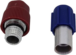 2x R134a Klimaanlage Serviceanschlüsse HD & ND Adapter Set für Audi, VW, Ford & Opel