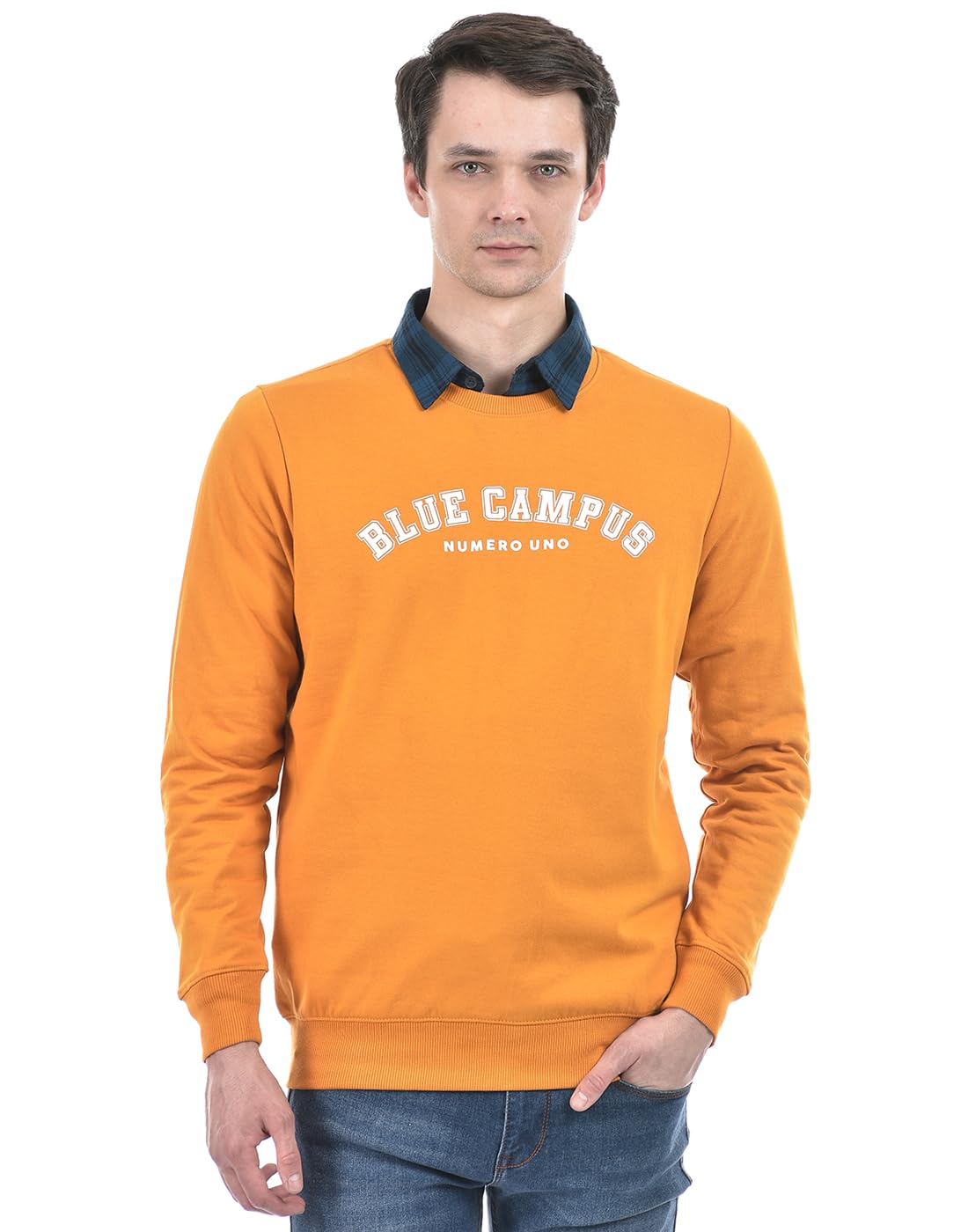 numero uno Men's Olive Graphic Pullover Sweatshirt-picture-35