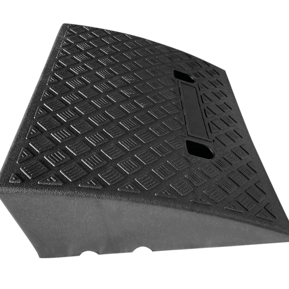 Rampa per marciapiede, in PVC, 50 x 40 x 17 cm, per, marciapiede, rampa in, per rimorchio, rampa con altezza di 17 – 20 cm, per vialetti, marciapiedi, moto