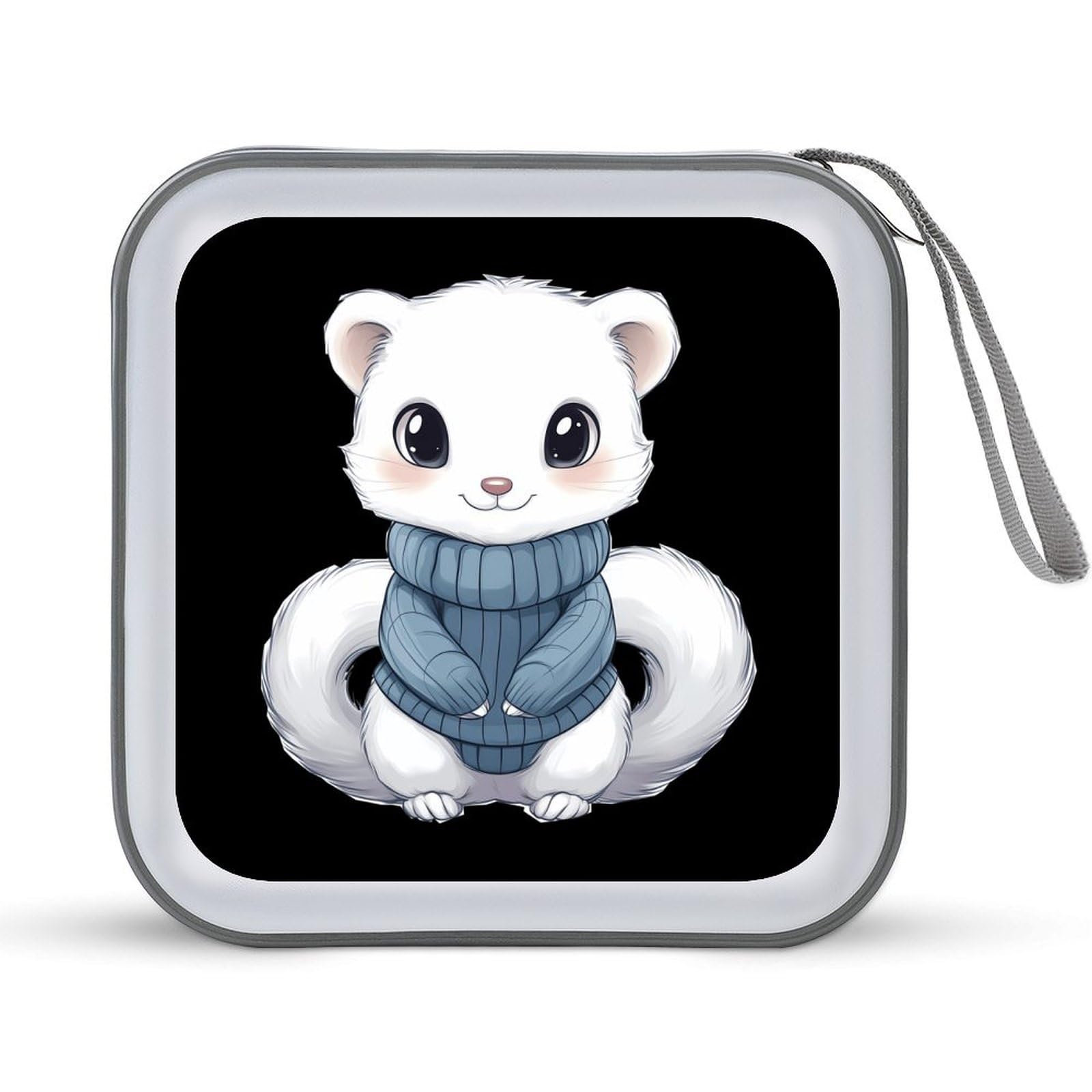 White Mink CD Case Portable DVD Holder Storage Organizer for Home Travel