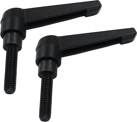 Adjustable Clamping Lever Handle M8 x 32mm Male Thread | 2Pcs, Push Button Ratchet Lever Knob, Rotating Screw Handles Bolts, Locking Lever