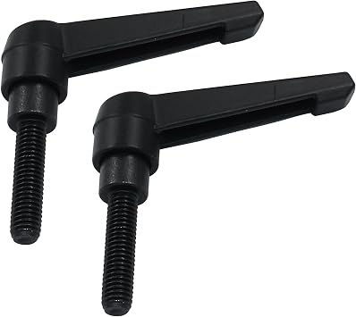 Adjustable Clamping Lever Handle M8 x 32mm Male Thread | 2Pcs, Push Button Ratchet Lever Knob, Rotating Screw Handles Bolts, Locking Lever