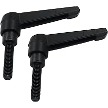 Adjustable Clamp Lever Handle M8 x 32mm Male Thread Adjustable Handles Push Button Ratchet Lever Knob Rotating Screw Handles Screws with Locking Lever Pack of 2