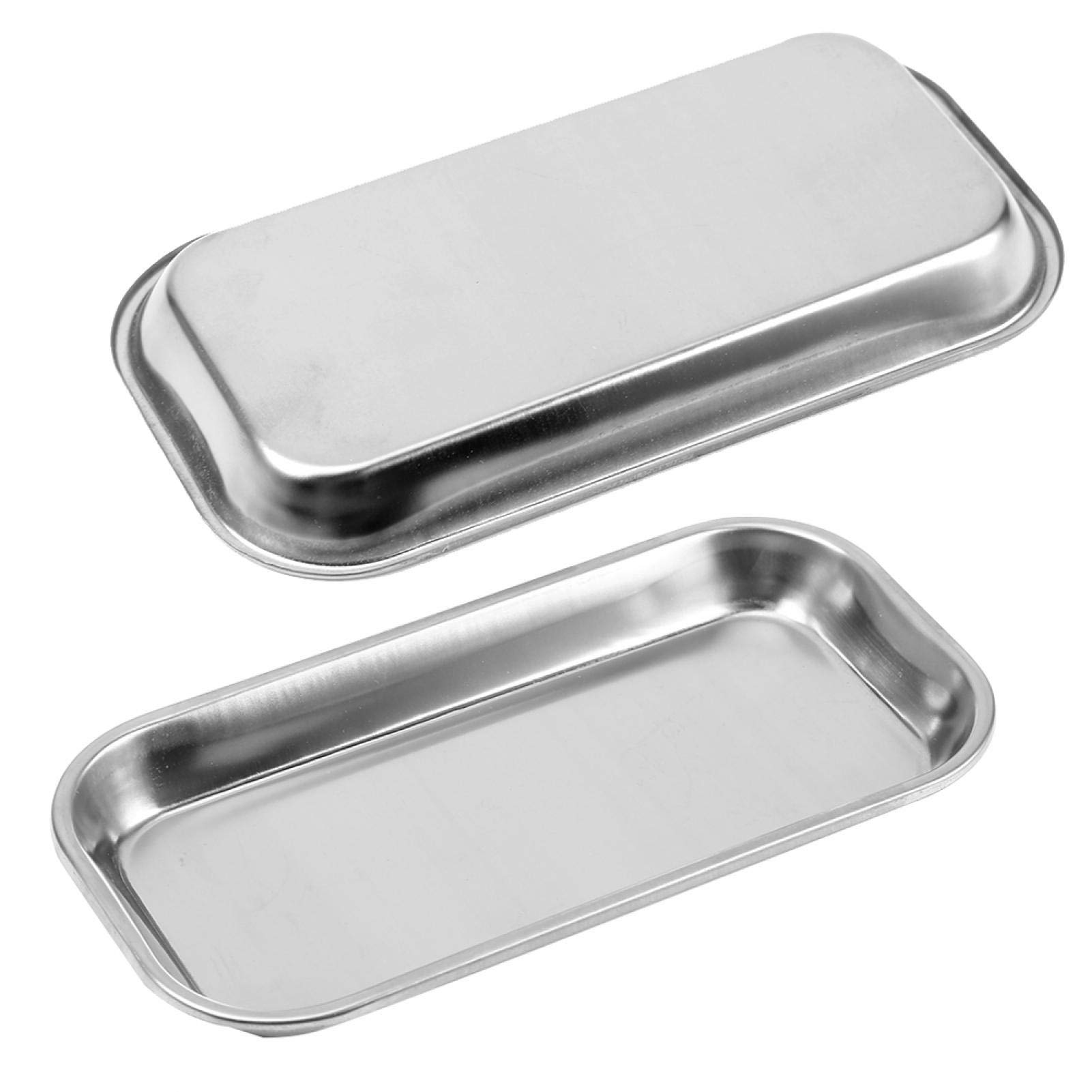 Plateau dentaire en acier inoxydable argenté moderne de Jingyig pour la salle d'opération de médecins d'hôpital, facile à nettoyer, compatible lave-vaisselle
