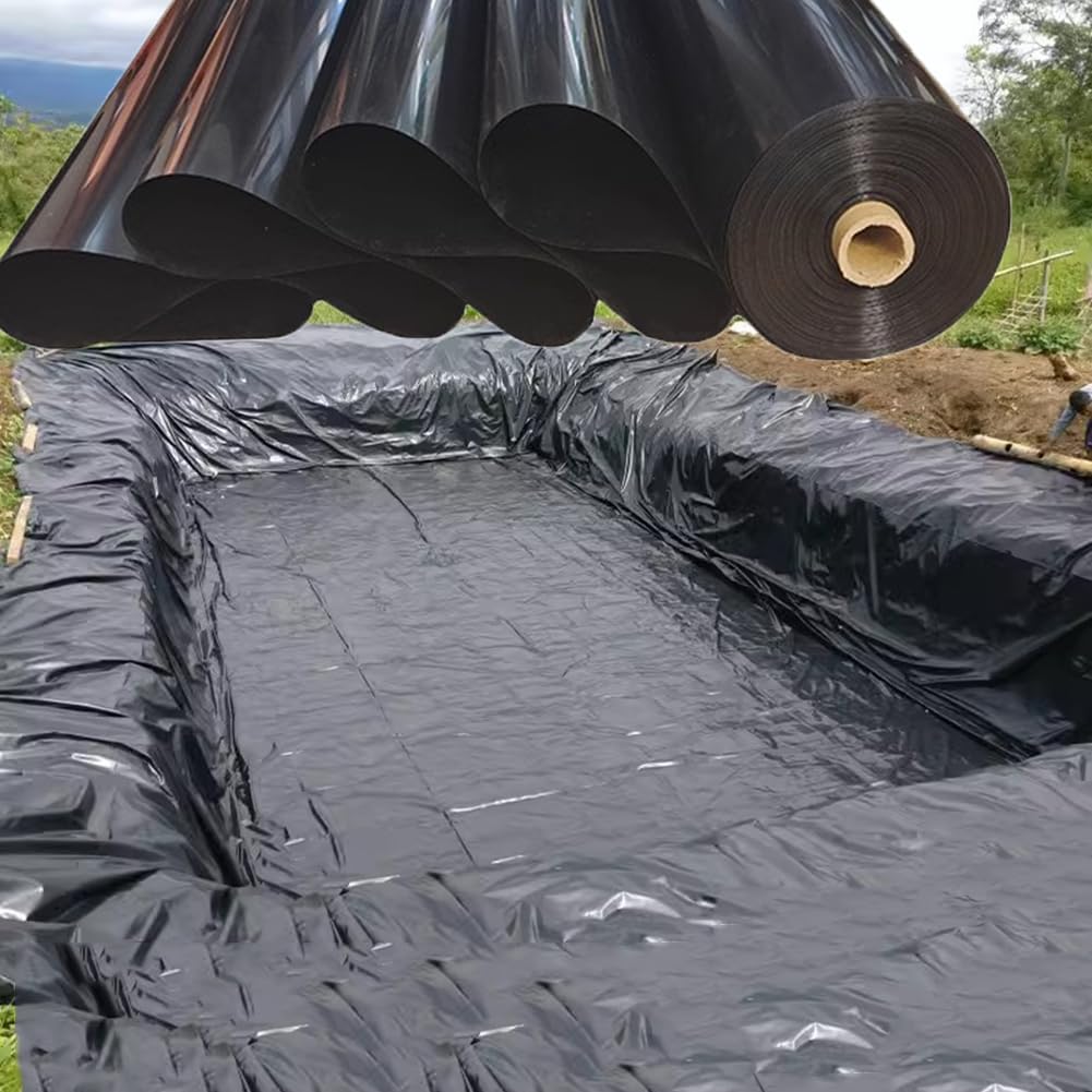 HDPE Garden Pond Liner 2x3m, Flexible Black Fish Pond Liner for Koi, Ornamental Water Features, Landscaping, Streams & Fountains – Durable Outdoor Water Garden Solution