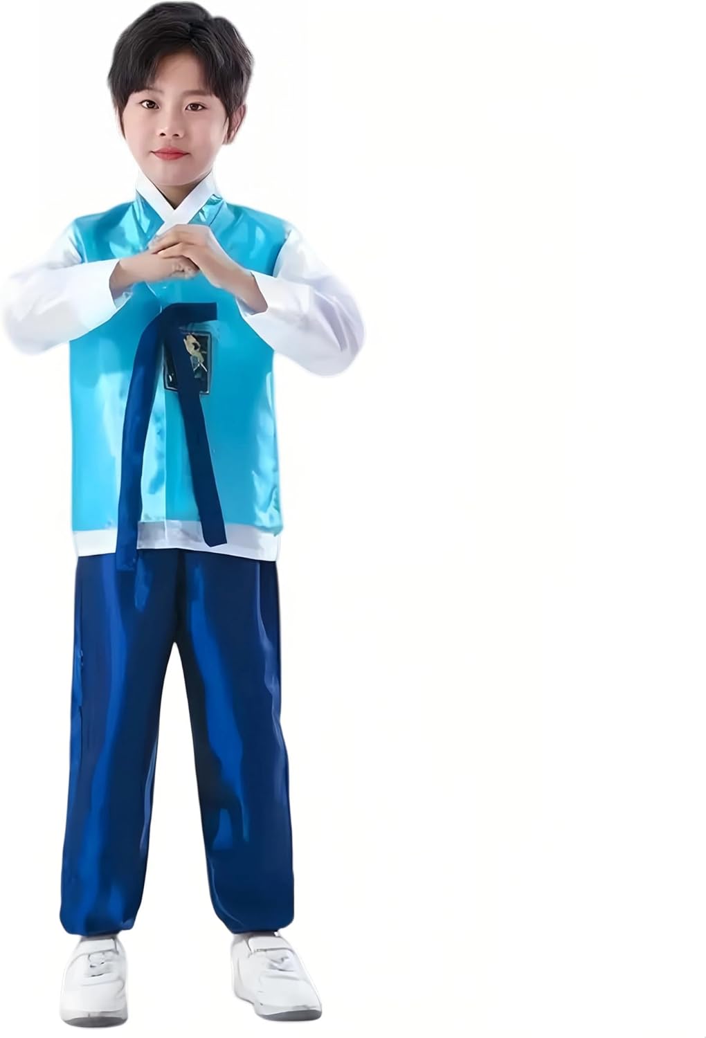 Boys Traditional Dolbok Korean Long Sleeve Shirt Top Vest Pants Suit Outfit Party Cosplay Costume