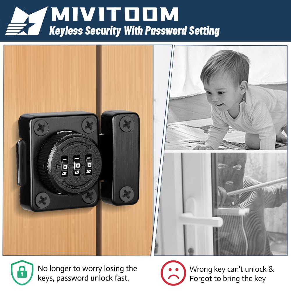 2PCS Cabinet Password Hasp Locks - Image 2