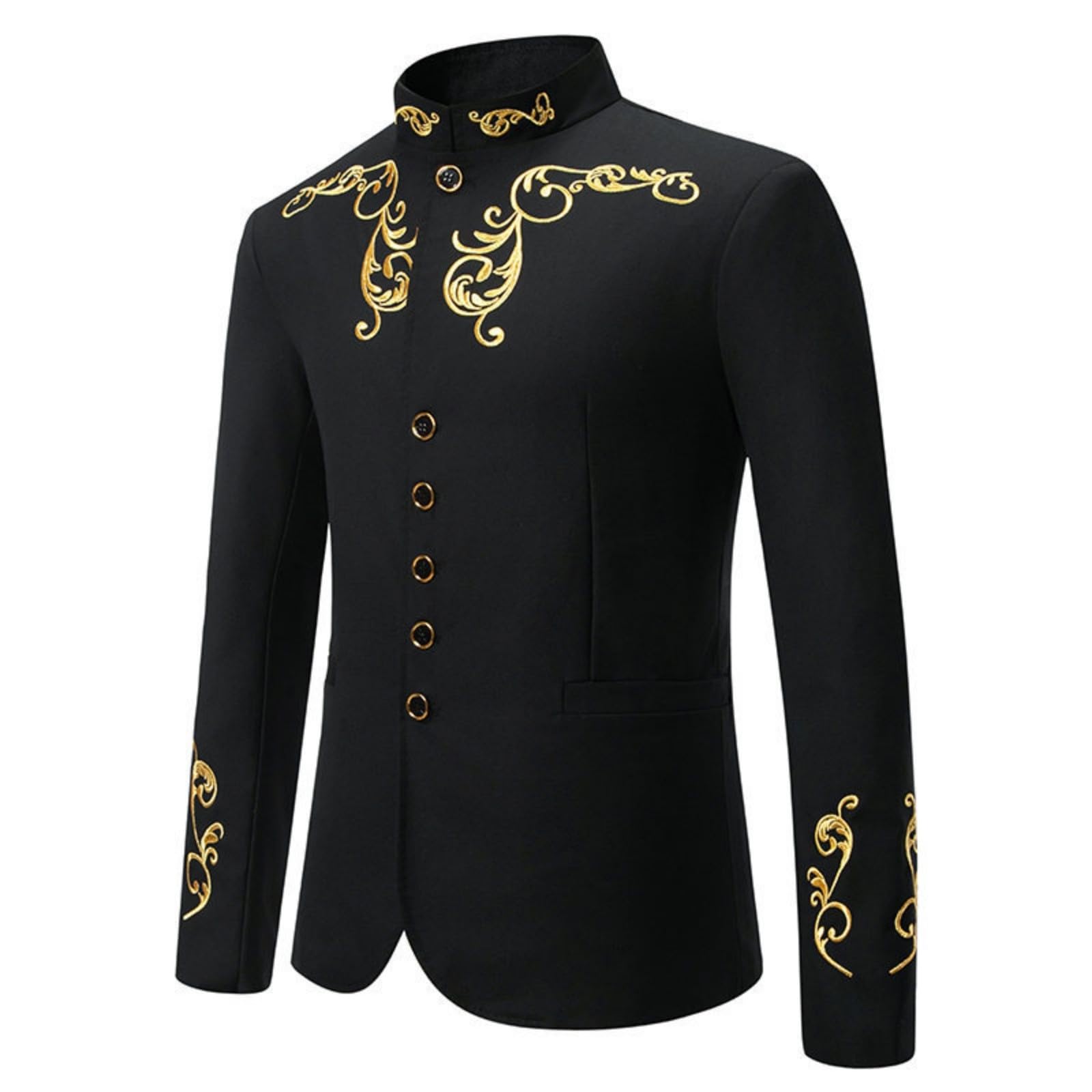 Giacca da uomo Principe Costume Blazer Gotico Steampunk Frack Cappotto Uomo Smoking Festa Vestito Medievale Vittoriano Retro Giacca Musulmana Stile Etnico Giacca