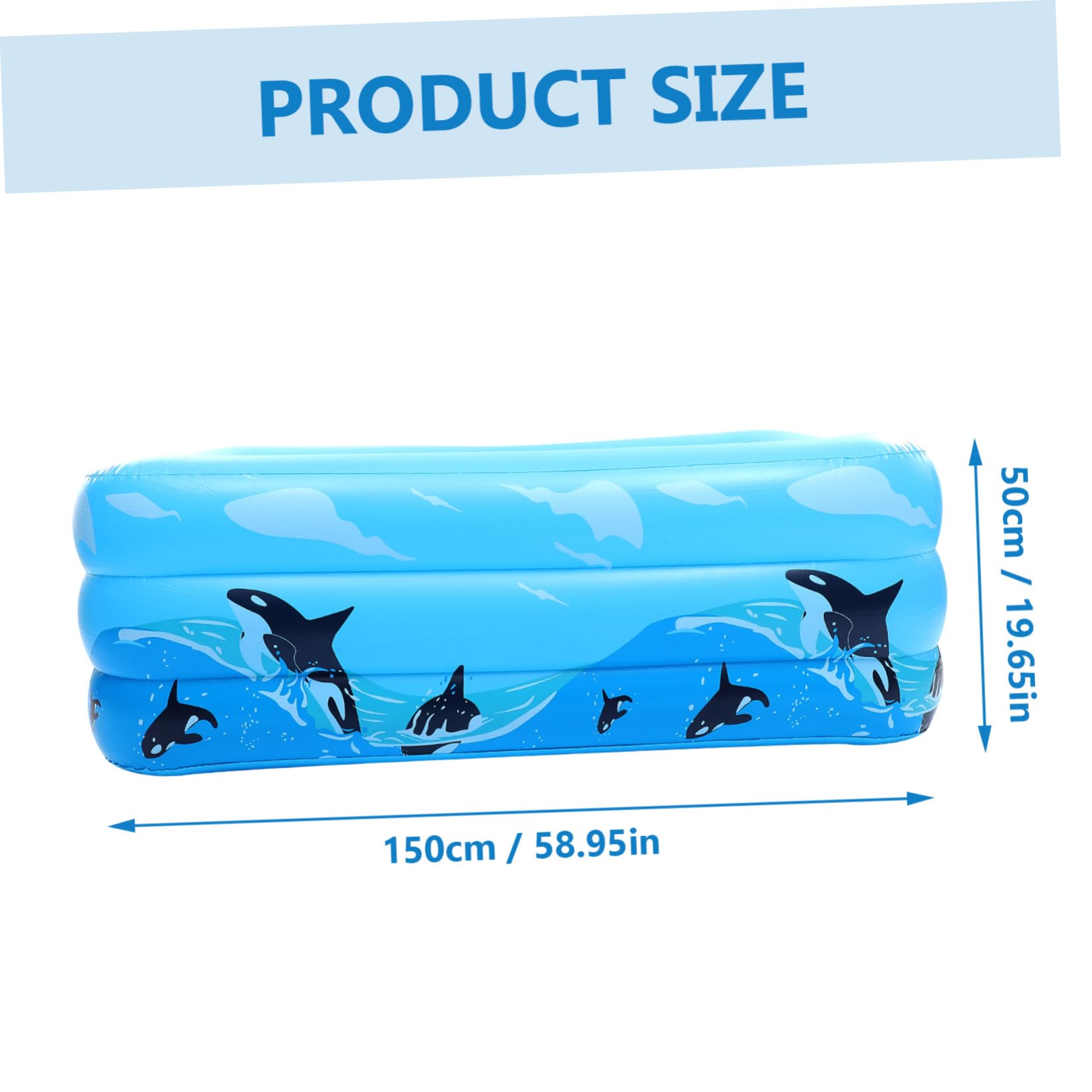 KOMBIUDA Piscina Gonfiabile Per Design Orca Gioco Acquatico Per Interni Ed Esterni Facile Da Trasportare e Riporre Per Feste Estive e Relax