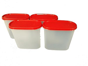 Tupperware Tupin Tupperware Modular Mate Oval Plastic Container Set, 1.7 Litre Single Piece 4 Pc Any Color