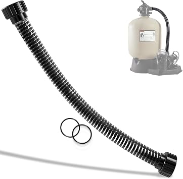 Pump Hose Assembly Pump to Filter Hose Compatible With SD40 Sand Dollar-Sta-Rite Crystal-Flo II Pool & Spa Sand Filters 30" Length Replace Part for 155710
