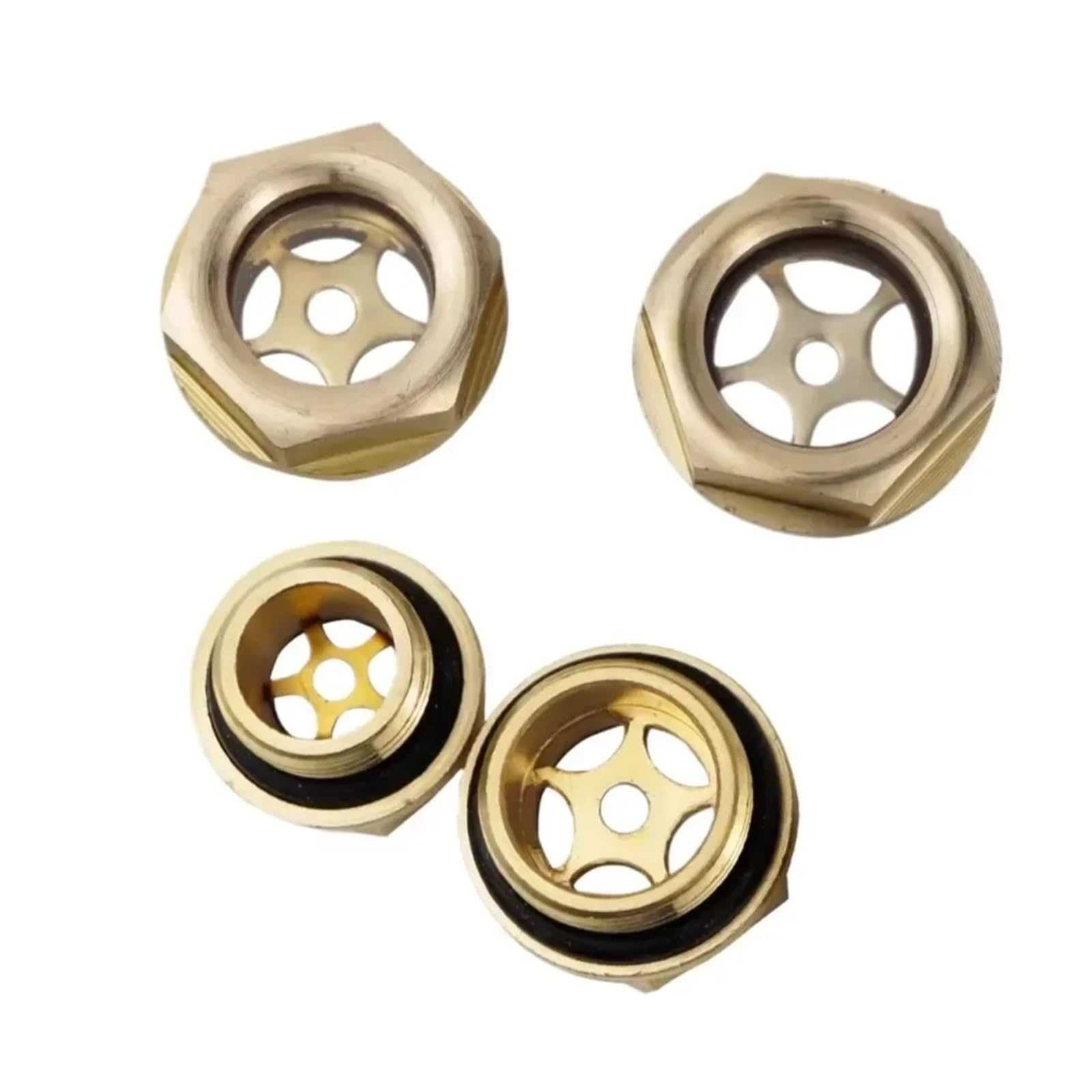 Visor de nivel de aceite de latón macho métrico, 1/4 ", 3/8", 1/2 "-2", M10/12/14/16/20-60, uso en máquina de torno de compresor de aire(1 pc,2 BSP_BRASS)