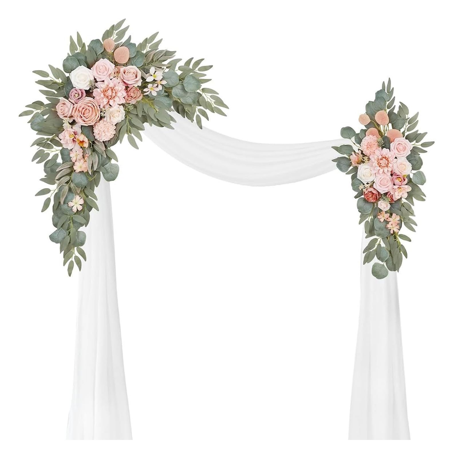 Msioytog F Artificial Rose Arrangements Veil Or Wedding Welcome Board Or Ceremony Archway Ornament Artificial Rose Archway Decoration
