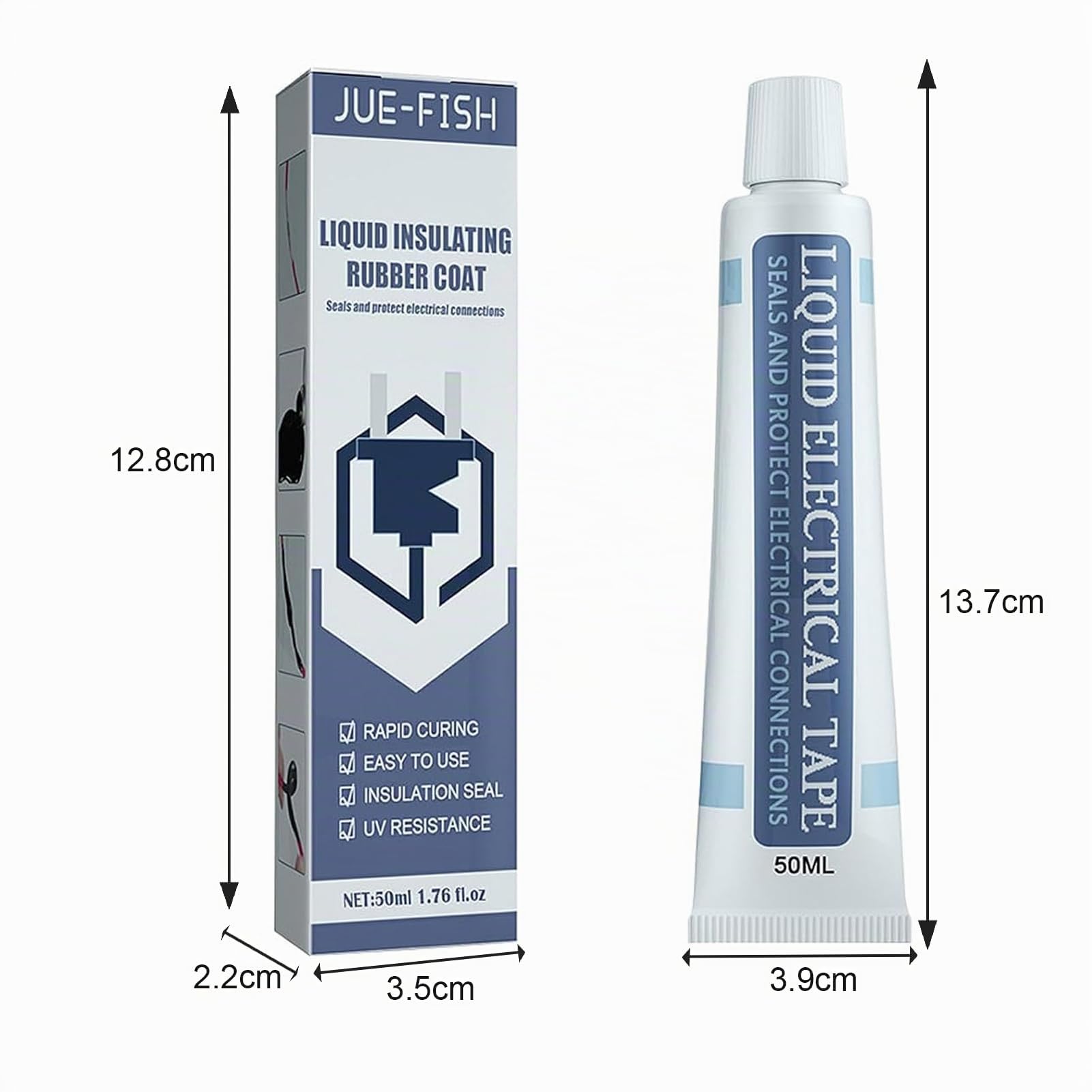 Rivestimento In Gomma Isolante Liquido, Nastro Elettrico Liquido, Colla Isolante Liquido Impermeabile Ad Asciugatura Rapida, Colla Ignifugo Resistente alle Alte Temperature-50ml. (Nero)
