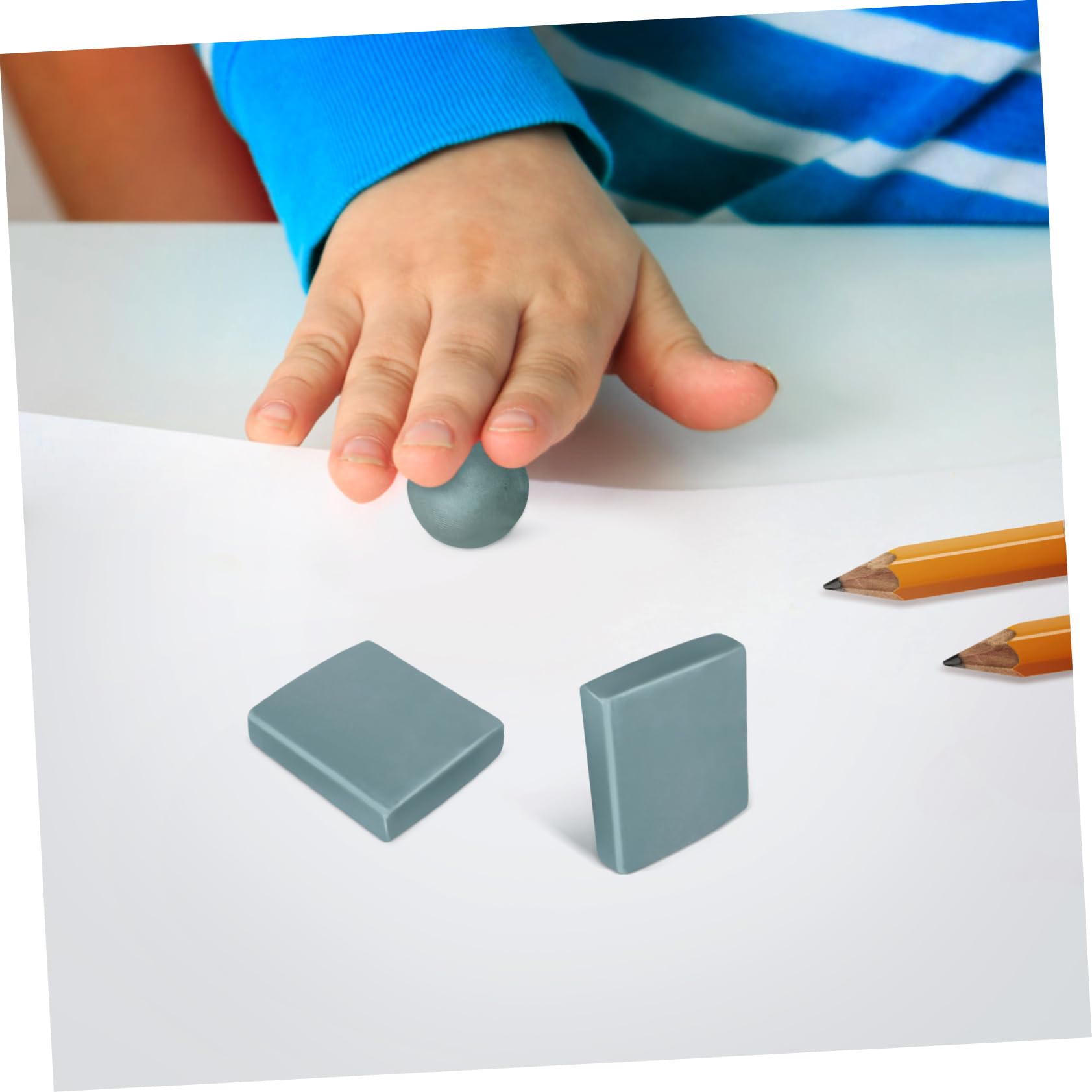 NUOBESTY 5 Juegos Goma De Borrar Borradores De Pintura Borradores De Arte Para Dibujar Escudo De Borrador Gomas De Borrar Amasadas Para Artistas Moldeable Arcilla De Moldear Blue 12 Uds * 5