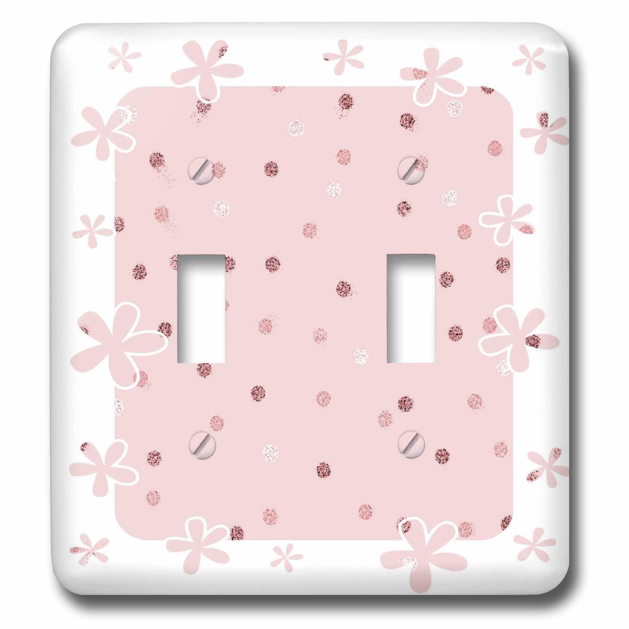 Interrupteur à baïonnette rose à fleurs 3dRose LSP_27513_2 pour décoration de chambre