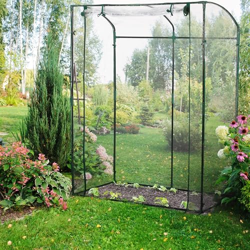 ONVAYA® Foliengewächshaus Günni mit Regalen & Fenster | Gewächshaus aus Folie für den Garten | Anzuchthaus | stabil, Winterfest & UV-beständig | 188 x 130 x 190 cm 2 ONVAYA® Foliengewächshaus Günni mit Regalen & Fenster | Gewächshaus aus Folie für den Garten | Anzuchthaus | stabil, Winterfest & UV-beständig | 188 x 130 x 190 cm – Bild 2