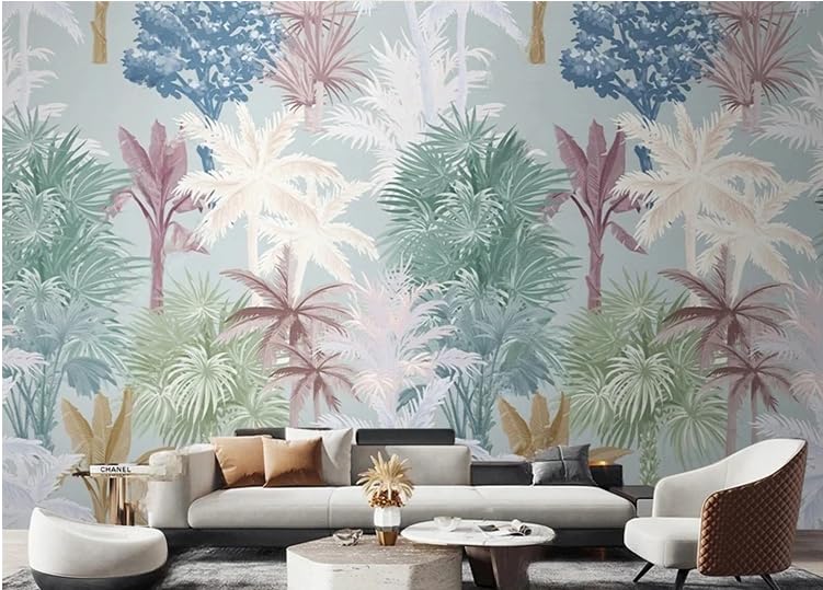 Papier peint paysage végétal pour illuminer un mur de salon sombre