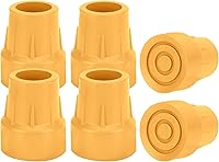 Vista 9 de supregear Puntas de bastón para caminar de 1 pulgada, 6 puntas de muleta resistentes de 1 pulgada, tapas de goma de repuesto para bastones, Negro