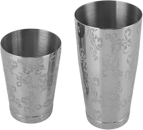 Miniatura 7 de Coctelera profesional, coctelera de acero inoxidable 304, coctelera Boston para mezclar bebidas, coctelera de Martini grabada, mezclador de barra