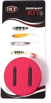 Complete Dropshot Kit - Hooks - Weights - Soft Lures - Tackle Box - Fishing Set - Dropshot Fishing