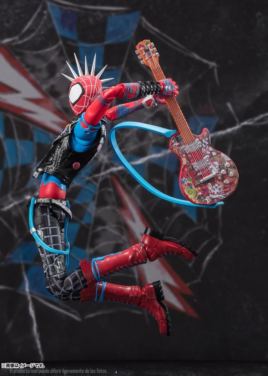 TAMASHII Nations - Spider-Man: Across The Spider-Verse - Figura de acción Spider-Punk, Bandai Spirits S.H.Figuarts