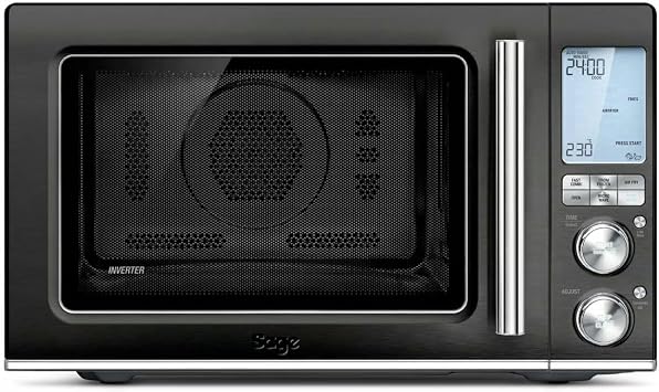 Sage Combi Wave 3-in-1, Air Fryer & Microwave, Black Stainless Steel | 3-in-1 Air Fryer, Convection Oven and Inverter Microwave, 32L, Element IQ System, 19 Presets, Soft-Close Door