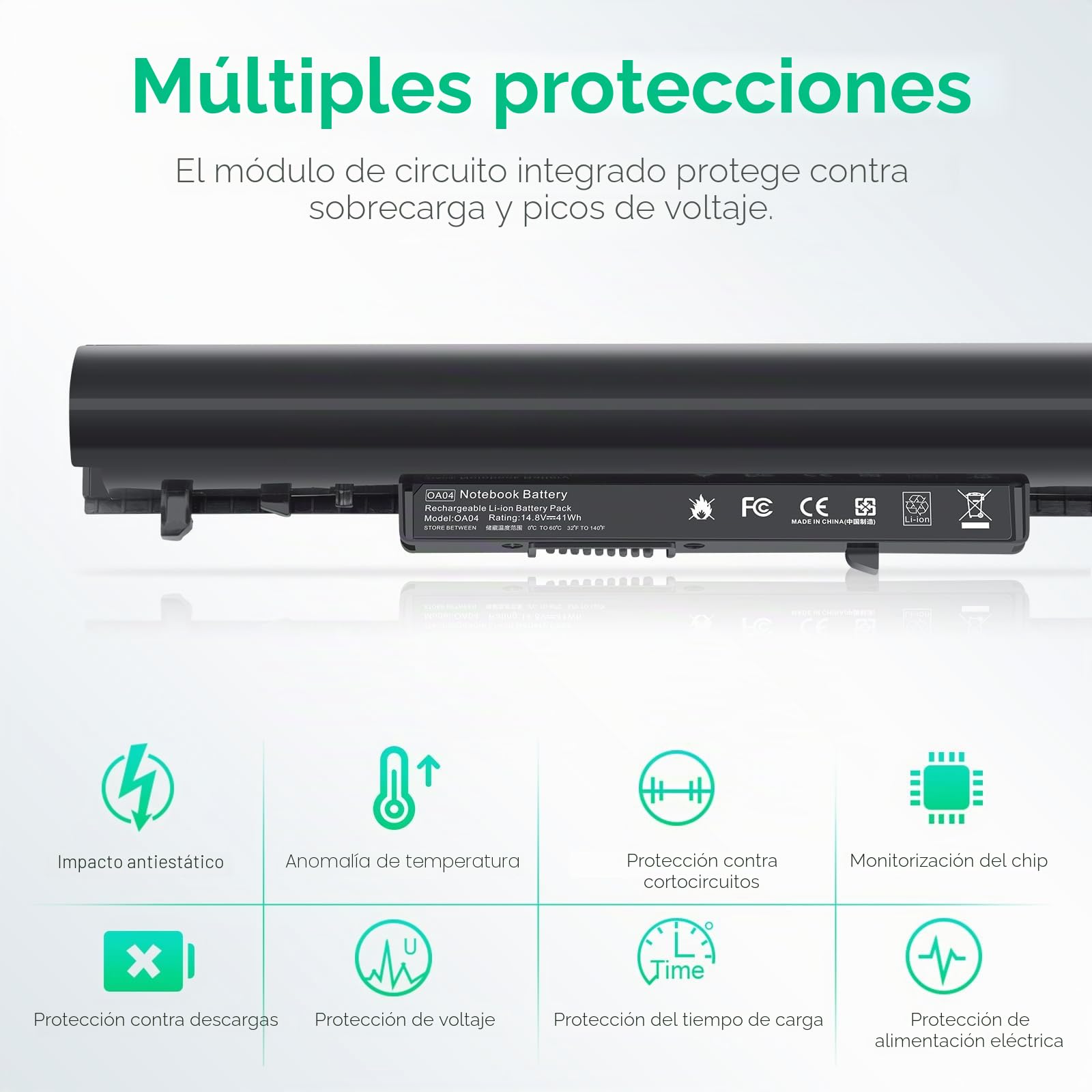 ASUNCELL 14.8V/41Wh OA04 Batería de Ordenador portátil para HP 240 G2 G3 245 G2 G3 246 G2 G3 250 G2 G3 255 G2 G3 256 G2 G3 CQ14 CQ15, HP Pavilion 14 15 Series, HP Compaq Presario 15-h000 15-S000