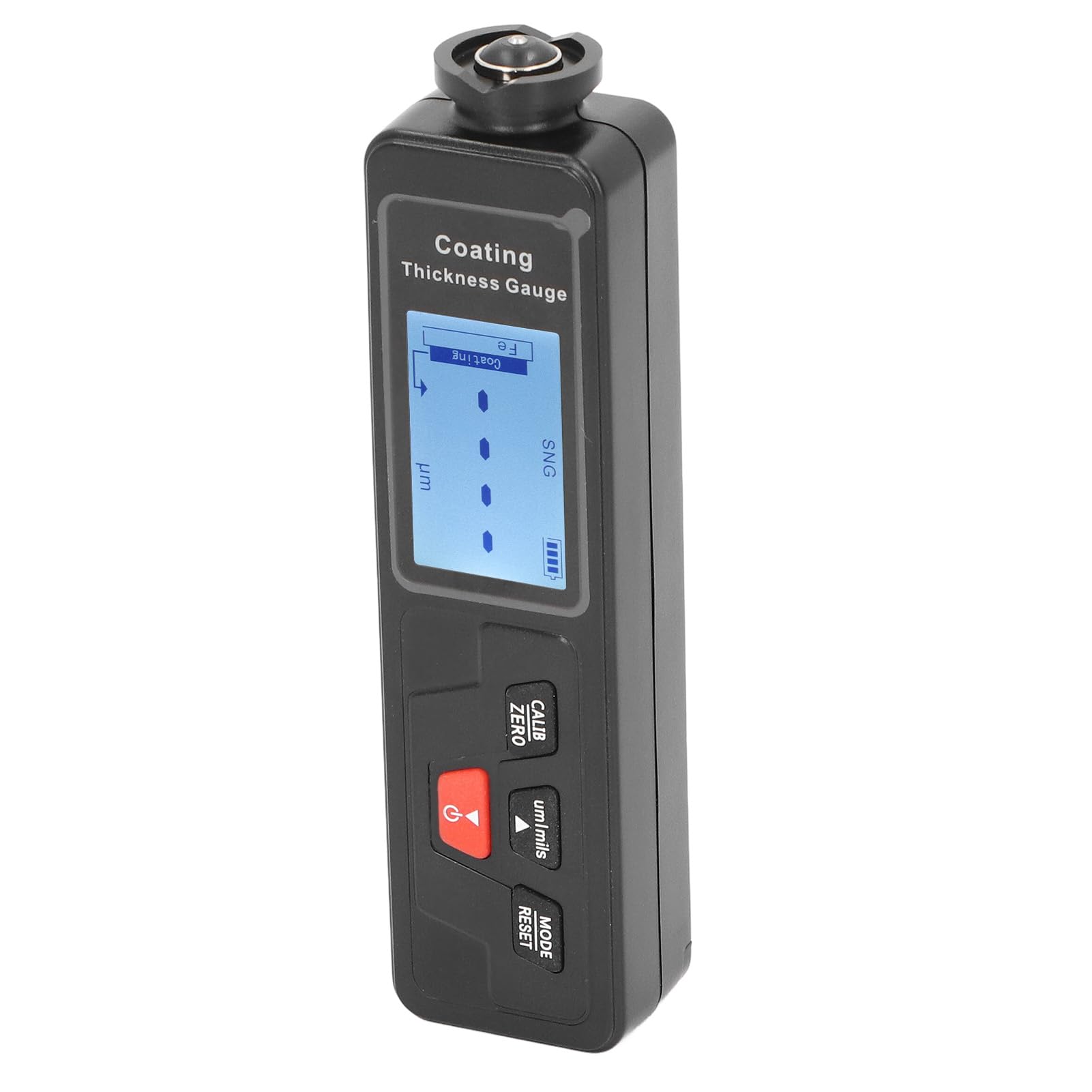 Medidor de espesor de pintura de revestimiento Reconocimiento automático de materiales Pantalla LCD retroiluminada Medidor de espesor de revestimiento de automóvil para medición