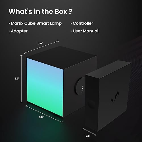 Miniatura 7 de YEELIGHT Lámpara de ambiente de mesa inteligente cubo, luz de panel, opción de 16 millones de colores, direccionable individual RGBIC, iluminación