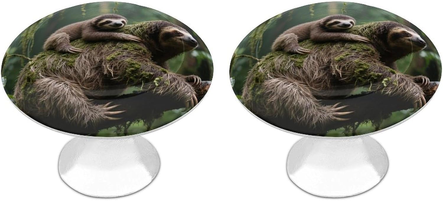Animal Family 2 Pack Round Cabinet Knob with Screw, Single Hole