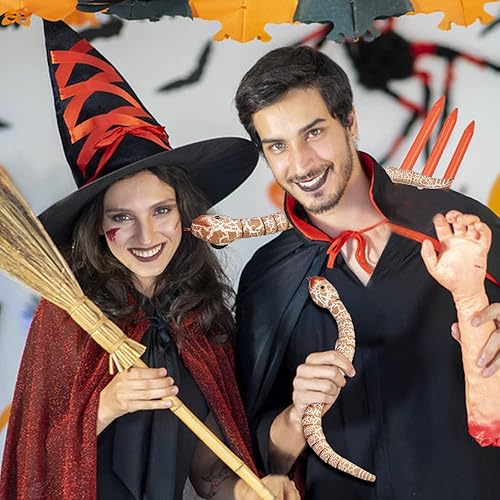 Miniatura 7 de Giveme5 Juguete de serpiente a control remoto recargable de 16 pulgadas de largo, juguete realista de serpiente cobra, broma de serpiente falsa para