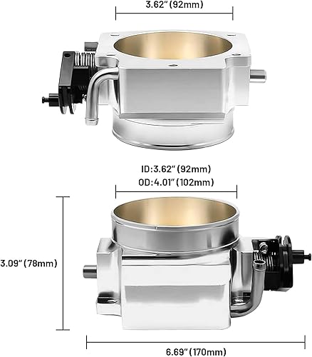 Miniatura 22 de Cuerpo del acelerador de 3.622 in para LS1 LS2 LS6 LS3 LS LS7 SX LS 4 Tornillos Cuerpo del acelerador con sensores de posición del acelerador TPS
