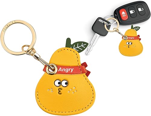 Miniatura 70 de Funda de cuero para llavero para Apple Airtag, funda protectora de AirTag con anillo para llavero, funda antiarañazos para llaves