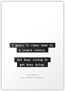 The Shawshank Redemption Get busy living Quote Poster