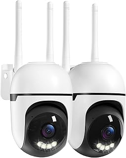 Suloron 2K Outdoor Surveillance Camera, WiFi 360° Camera, 3MP 2.4G & 5G WiFi with Coloured Night Vision, IP66, Two-Way Aud…