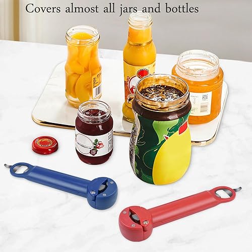 Miniatura 4 de Abridor de botellas para manos débiles, manos artríticas, personas mayores, baja resistencia y niños con abridor de cerveza rojo