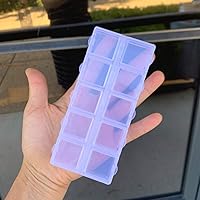 Vista 2 de 2Tomato Shipping Supplies Caja de almacenamiento de plástico rectangular transparente con 10 ranuras, organizador de compartimentos pequeños