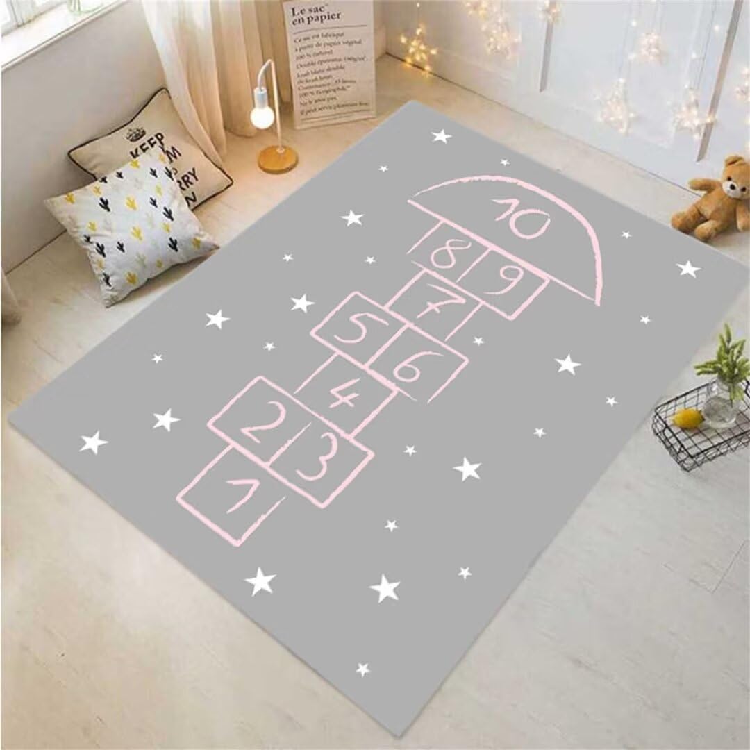 Tapis de cuisine moderne gris 50x80 cm pour illuminer la chambre d'enfants