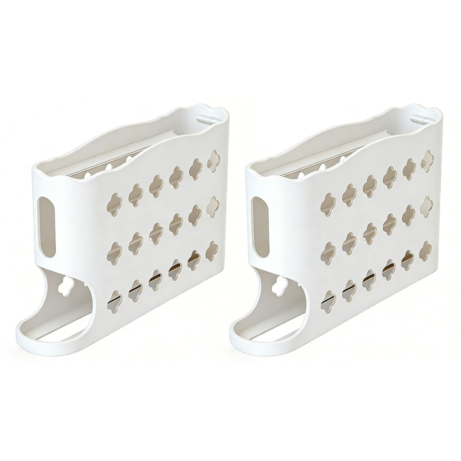 our fave Home Kitchen Eggs Storage Box 4-Tier Sliding Dispenser Organiser Space Saving Holder