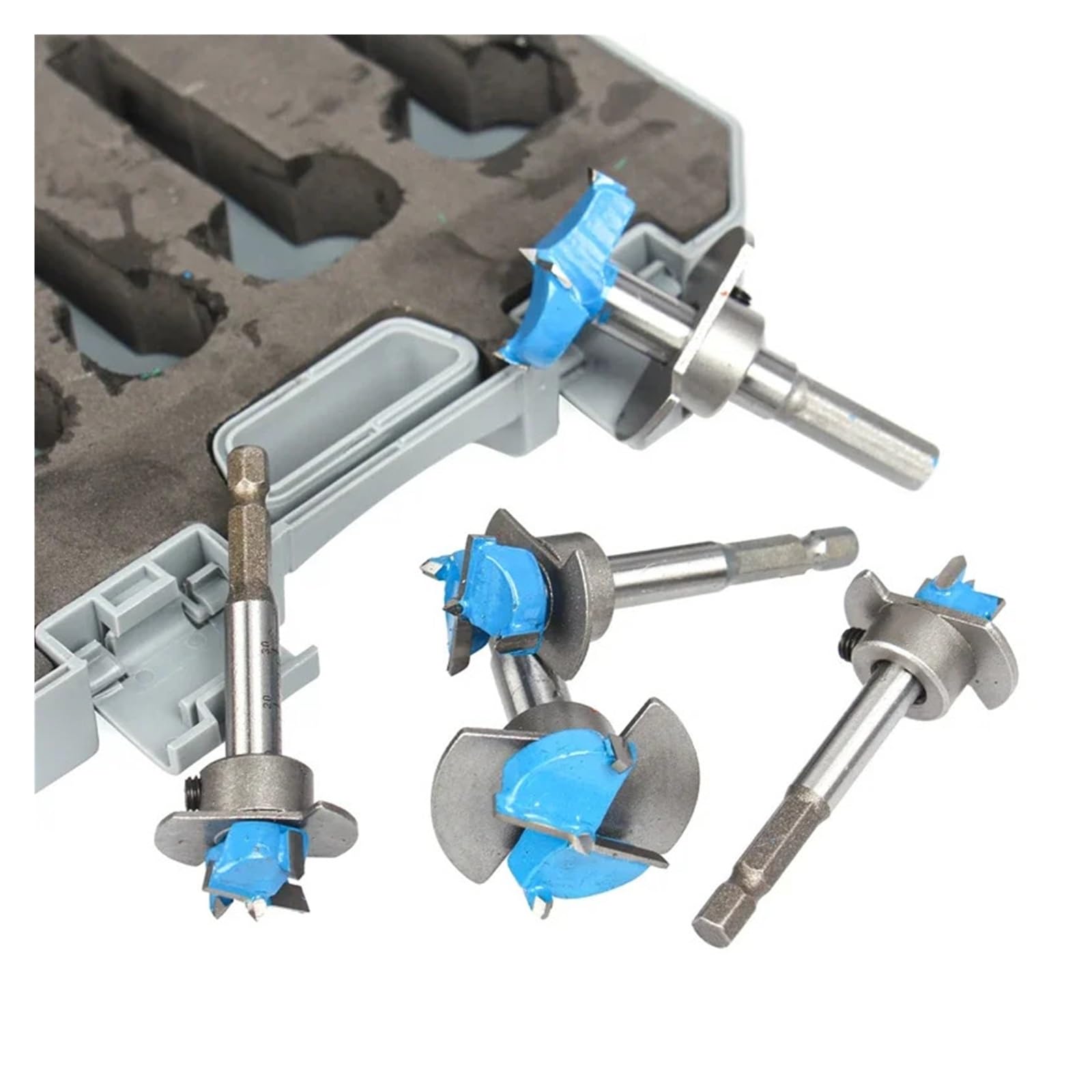 5 Pezzi/set 15-35 Mm Regolabile Posizionamento Utensili For La Lavorazione Del Legno Punte Da Trapano Set A Tazza Duro Lega Trapano Fai Da Te