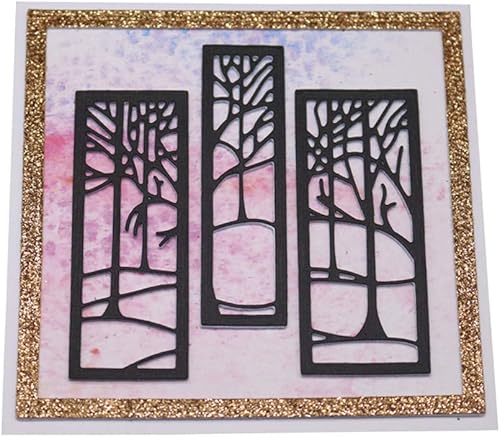 Miniatura 4 de Troqueles para morir para metal CraftBUZHI Troquel de corte Feliz Navidad troquelado para tarjetas y álbumes de recortes (troqueles forestales)